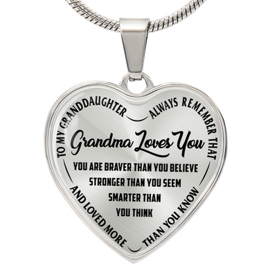 Grandma Loves You - Heart Necklace